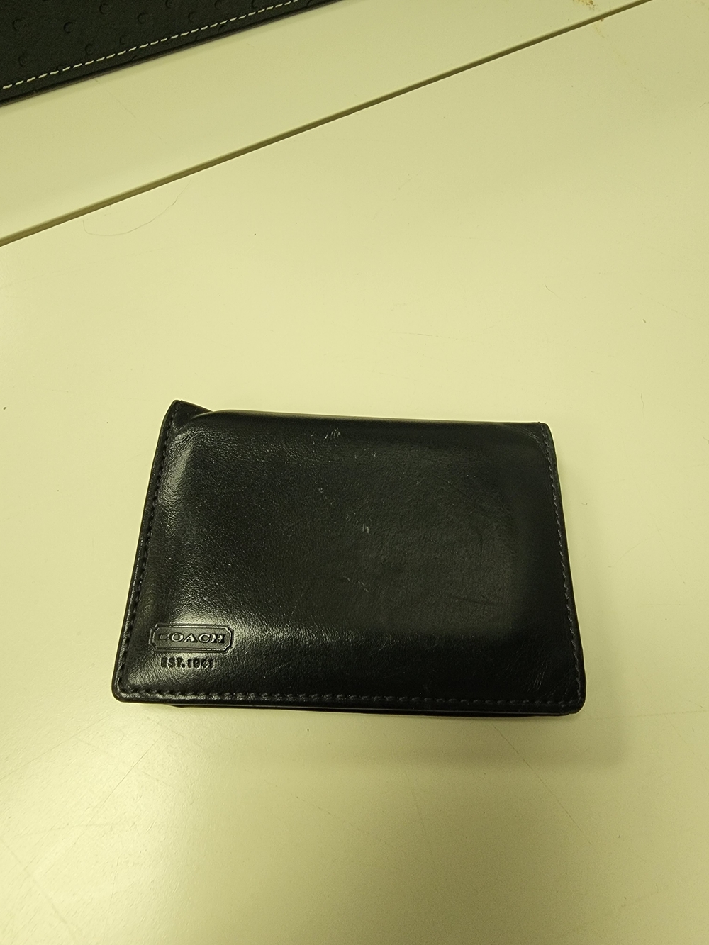Coach Mens Black Leather Bi-Fold Wallet